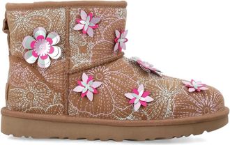 UGG Classic Mini Meadow - Dames - Winterlaarzen - Beige - 39 EU - Wol - Schoenen