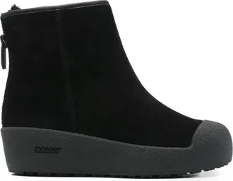 Bally 50mm suede boots - women - Suede/Lamb Fur/Rubber - 40 - Black