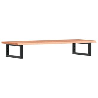 Berkfield Home Basin Shelf Wall Mounted Steel & Solid Wood Oak in Brown