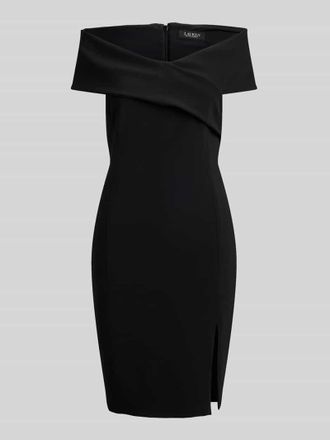Lauren Ralph Lauren Figurbetontes Cocktailkleid mit Carmen-Ausschnitt in Black, Gr&ouml;&szlig;e 34