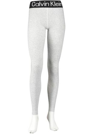 Calvin Klein Leggings CALVIN KLEIN, Damen, Gr. XL, N-Gr, grau (light grau melange), Obermaterial: 60% Baumwolle, 35% Polyamid, 5% Elasthan, lang, Hosen Leggings, b