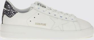 Golden Goose Sneakers Pure-Star in pelle e tessuto glitter con ricami
