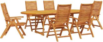 vidaXL Conjunto De Comedor De Jard&iacute;n 7 Uds. Marr&oacute;n Vidaxl