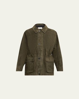 Arma Maeve Drawstring Lambskin Suede Jacket