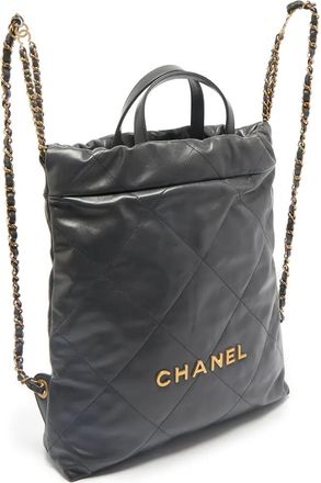 Chanel 22 gewatteerde rugzak - DARK GREY