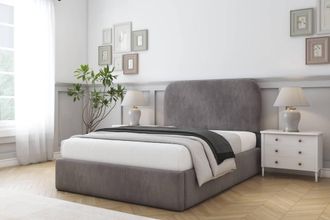 Comfort Beds Diana Naples Bed Frame With Mattress-45 Upholstered in Grey | Size: Single