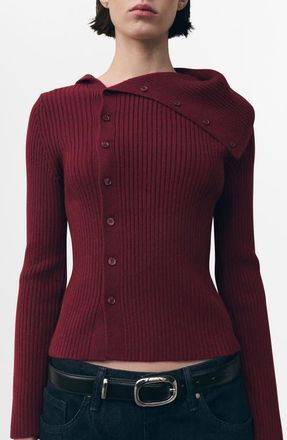 Mango Almansa Shawl Collar Cardigan in Red at Nordstrom, Size X-Small