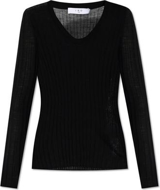 Iro Iro, Truien & Vesten, Dames, Zwart, M, Wol, Wollen top Hattie