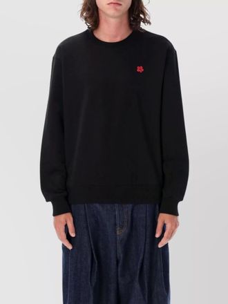 Kenzo flower crewneck with ribbed cuffs and hem