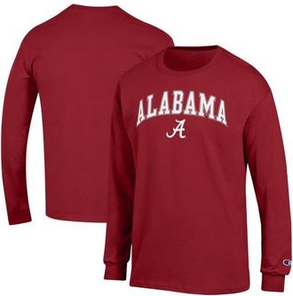 Champion Mens Champion Crimson Alabama Crimson Tide Arch Over Logo Long Sleeve T-Shirt at Nordstrom, Size Xx-Large