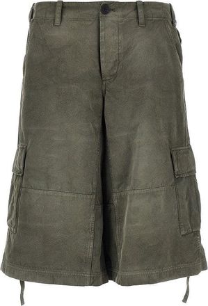 Fendi Cotton bermuda shorts with jacquard motif Woman 38