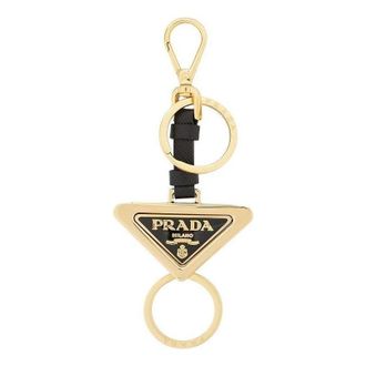 Prada FW24 Key Ring Black Gold 1PS059-66A-F019F