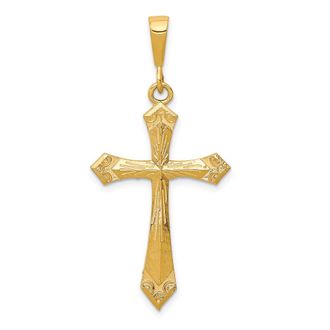Diamond2Deal 10k Yellow Gold Cross Charm