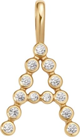 Made by Mary CZ Poppy Charm in Gold Vermeil Initial A at Nordstrom