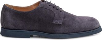 Doucal's Su&egrave;de Veterschoen Leren Zool - Heren - Veterschoenen - Blauw - 41 1/2 EU - Su&egrave;de - Schoenen