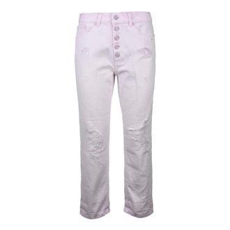 Dondup Straight Jeans, female, Pink, Size: W30 Koons Jeans