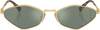 Miu Miu Eyewear Occhiali da sole geometrici - Oro