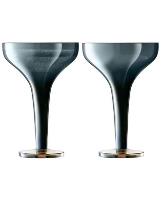 LSA International Lsa International Set Of 2 Epoque Champagne Saucer 5Oz