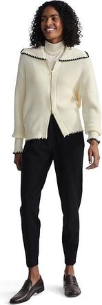 Varley Sibley Soft Knit Jacket Womens Sweater Egret : XL, Nylon/Polyester/Viscose