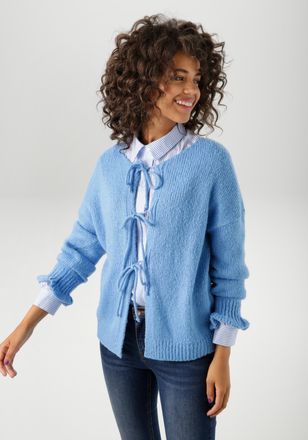 Aniston Strickjacke mit trendigen Bindebändern zu schliessen - NEUE KOLLEKTION