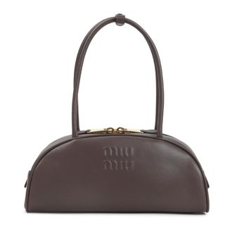 Miu Miu Tassen, Dames, Bruin, ONE Size, Katoen, Medium Beau Bag