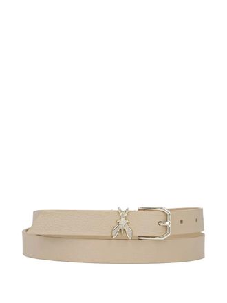 Patrizia Pepe embellished leather belt - women - Calf Leather/Calf Leather - M - Neutrals