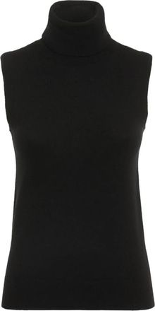 Michael Kors Cashmere Mouwloze Col - Dames - Cashmere truien - Zwart - L - Truien & Vesten