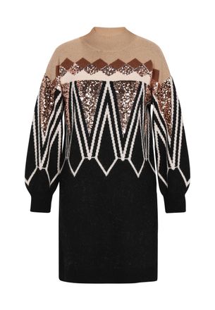 Izia Jurk Dames Beige Veelkleurig