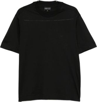 Emporio Armani Logo Katoenen T-shirt - Heren - T-shirts - Zwart - 3XL - Katoen - Tops