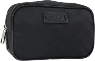 Gucci Pre-owned Bags, female, Black, Size: ONE SIZE Pre-owned Canvas Bag