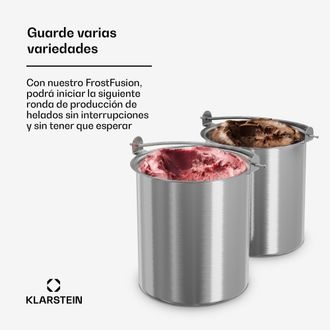 Klarstein Klarstein Frostfusion Recipiente Para Helado 1 Litro Acero Inoxidable Inoxidable Resistente A Rayaduras Apto Para Lavavajillas