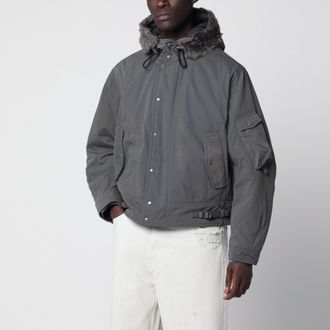 Our Legacy Giacca Orbit grigia in twill di nylon