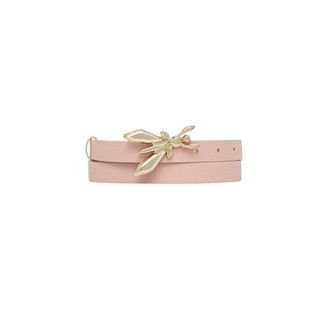 Patrizia Pepe Riem met logo gesp - Dames - Riemen - Roze - M - Leer - Accessoires