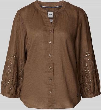 Brax Brax Regular Fit Hemdbluse aus reinem Leinen Modell VELIA in Hellbraun, Gr&ouml;&szlig;e 36