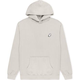 Dalix Ghost Relaxed Midweight Faded Fleece Hoodie in Faded Bone at Nordstrom, Size Xx-Large