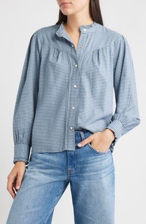 Rails Alanna Plaid Shirt in Stone Blue Check at Nordstrom Rack, Size Xx-Small