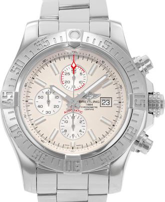 Breitling Pre-owned Breitling Super Avenger Ii Chronograph Automatic Chronometer Silver Dial Mens Watch A13371