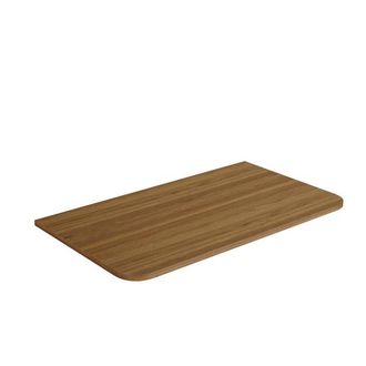 Saniclass Terra Topblad - 80x46x2cm - afgeronde hoeken - Sandwood (licht eiken)