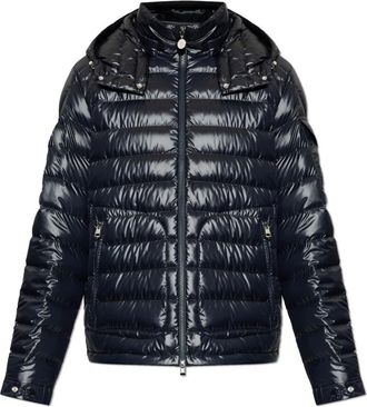 Moncler Lauros Down Jacket - Heren - Gewatteerde jassen - Blauw - S - Leer - Jassen
