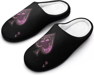Generic Aceses Playing Poker Card Men Slippers Funny House Shoes Cotton Slipper for Indoor Outdoor