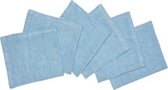 Puro Lino 6 Napkins 45x45 Pure Linen Horizon