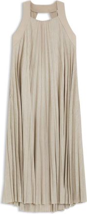 BOSS Pliss&eacute;-pleat dress with halterneck