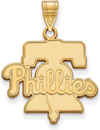 Diamond2Deal 14k Yellow Gold Gold Philadelphia Phillies Liberty Bell Large Pendant
