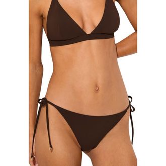 Reiss Riah Hipster Bikini Bottoms in Chocolate at Nordstrom, Size 10 Us