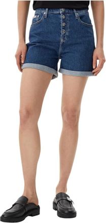 Calvin Klein Jeans Dames, Korte broeken, Blauw, Maat: W24 Katoen