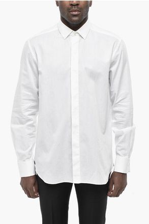 Corneliani Cotton Poplin Shirt With Cufflinks size 42