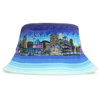 Casablanca All Over Print Hoed - unisex - Hoeden - Blauw - S/M - Katoen - Accessoires