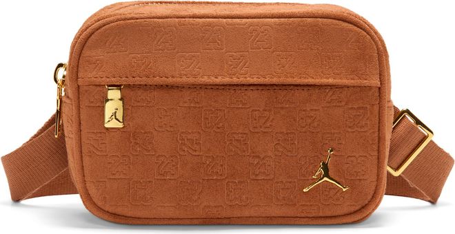Mens Jordan Suede Monogram Camera Bag (1.5L) in Brown | MA9207-X6X