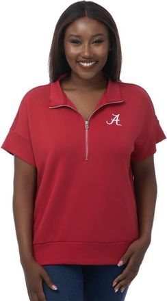 ZooZatZ Womens ZooZatz Crimson Alabama Crimson Tide Tri-Blend Quarter-Zip Flowy Top at Nordstrom, Size X-Small
