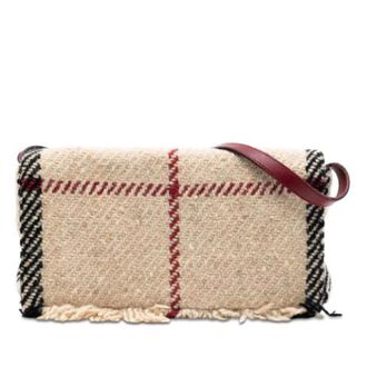 Burberry Pre-owned Cross Body Bags, female, Beige, Size: ONE SIZE Pre-owned Wool Shoulder Bag